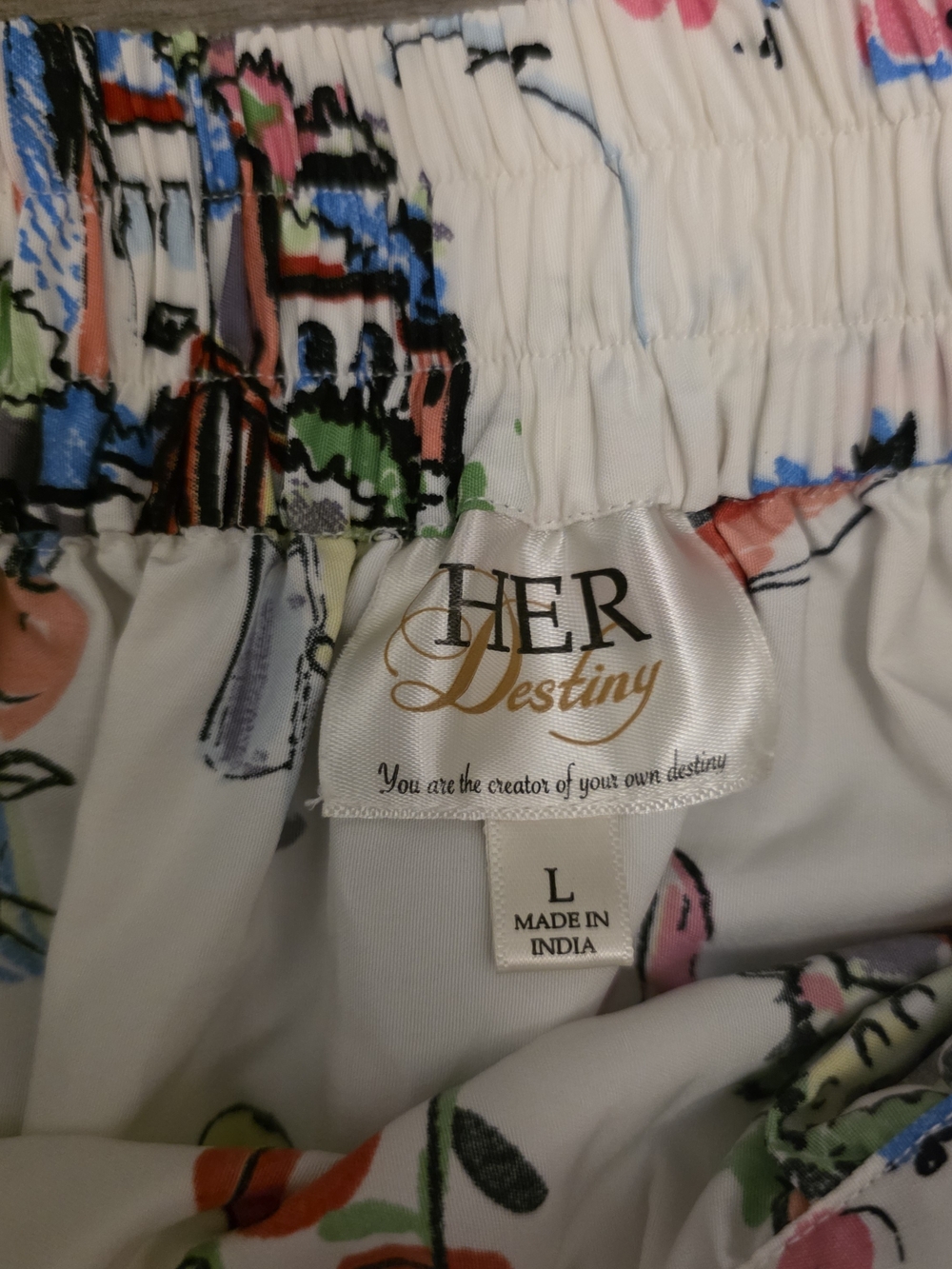Her Destiny Mediterranean Scenic Print Midi Skirt Size Large - Picture 6 of 9